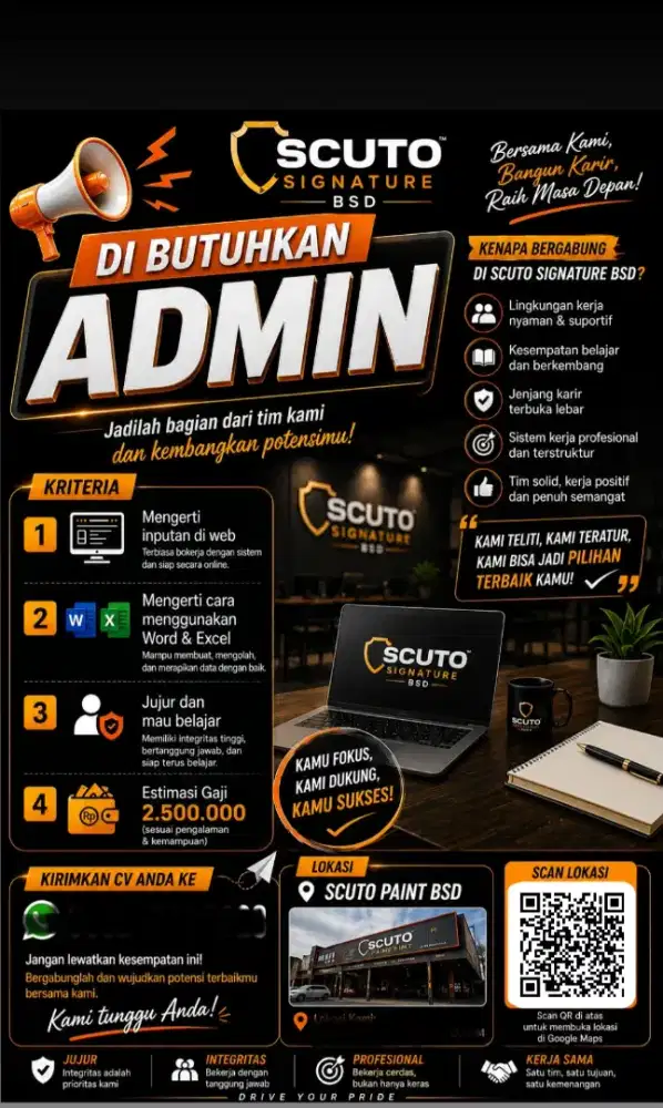 Di butuhkan admin untuk scuto bsd
