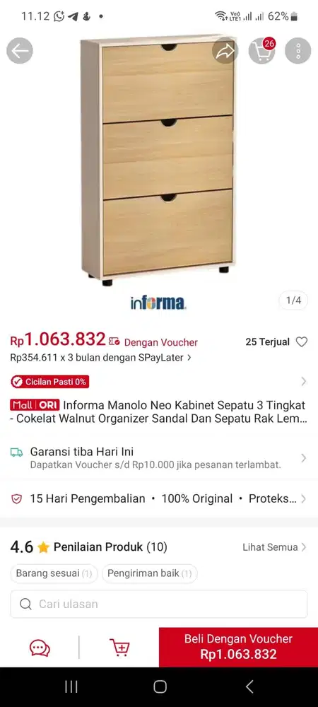 Rak sepatu INFORMA
