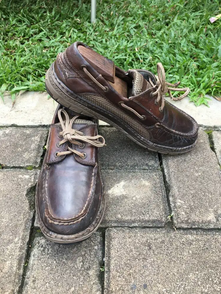 Loafer Sperry Top-Sider Boat Shoes Kulit Coklat Size 42