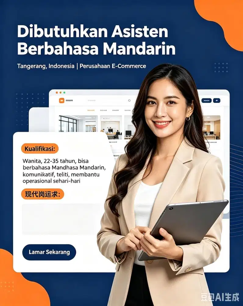 Sedang mencari asisten yang bisa berbahasa Mandarin!
