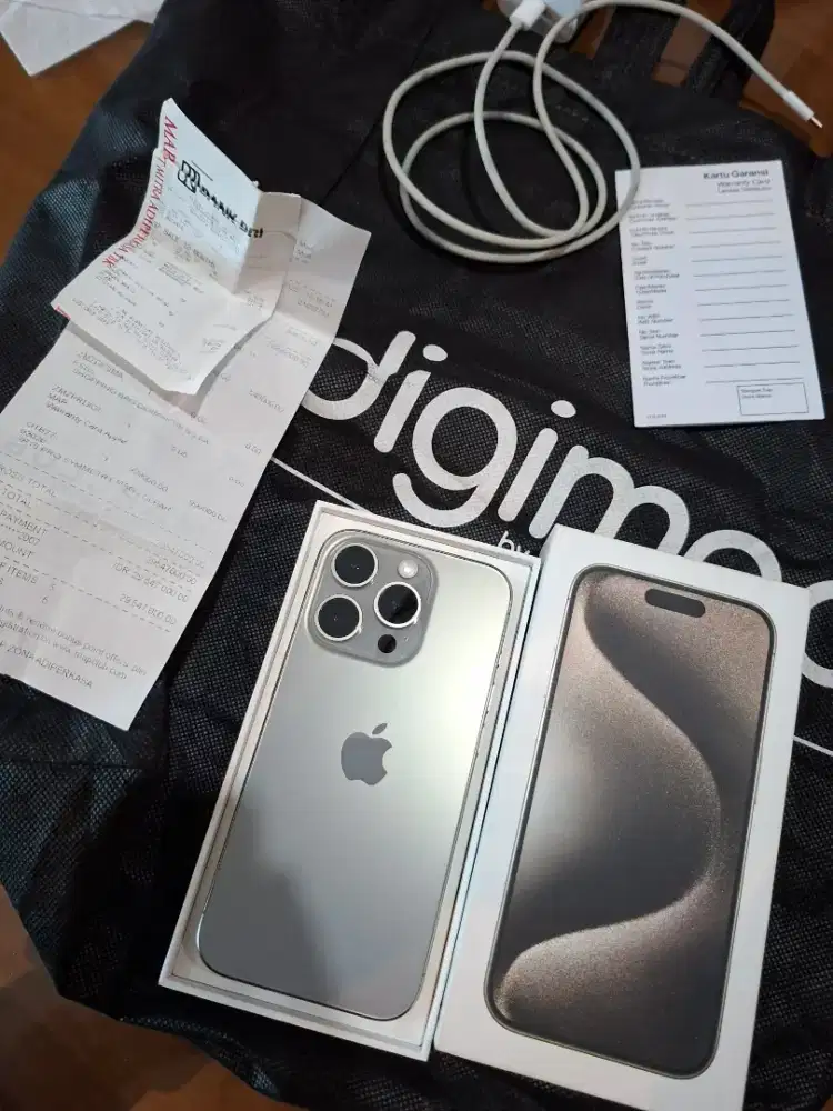 Iphone 15 Pro 512GB Digimap Indo ID Original Mulus Titanium BH Normal