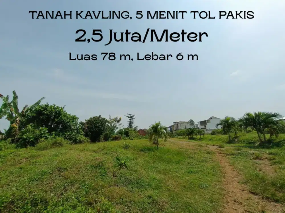 SHM Pecah Harga Tanah Malang 3 Menit Exit Tol Pakis Malang Cocok Dibangun Rumah