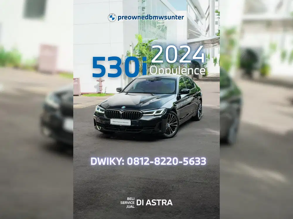 BURUAN! BMW 530 Opulence LCI AT 2022 Hitam Metalik Low KM