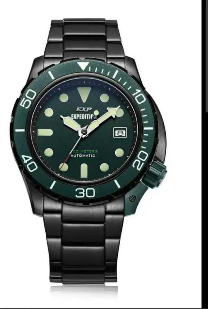 Jam elegan pria Ekspedition 6809 + bonus jam tangan evans jayden 9463