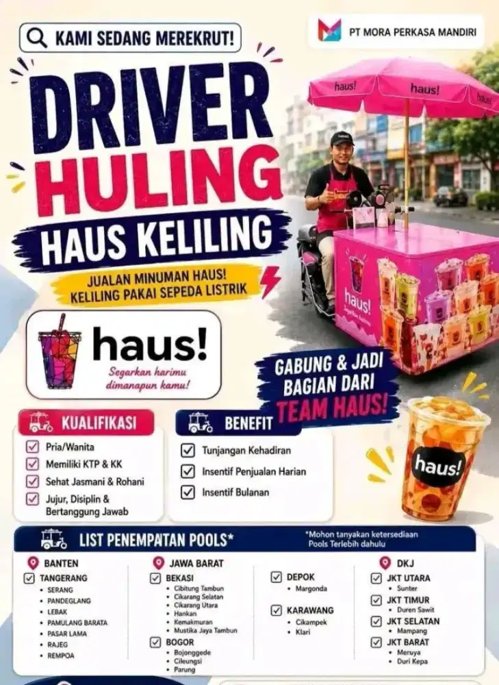 LOWONGAN DRIVER HULING HAUS