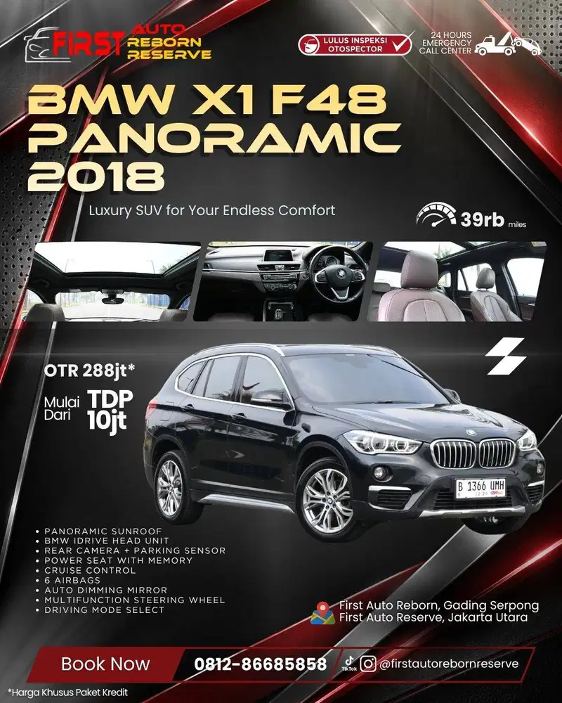 (TDP10jtan) BMW X1 F48 2018 Panoramic