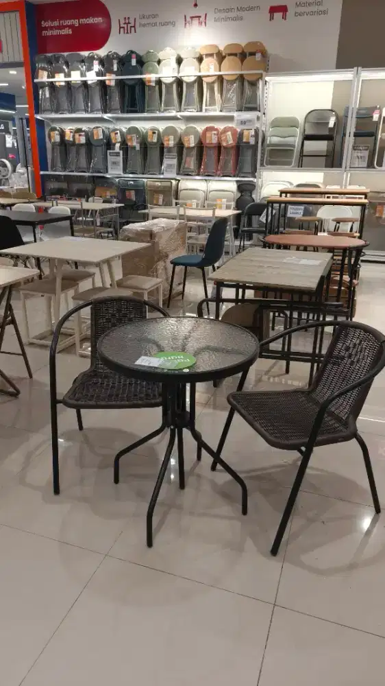 Promo murah meja makan set 2 kursi