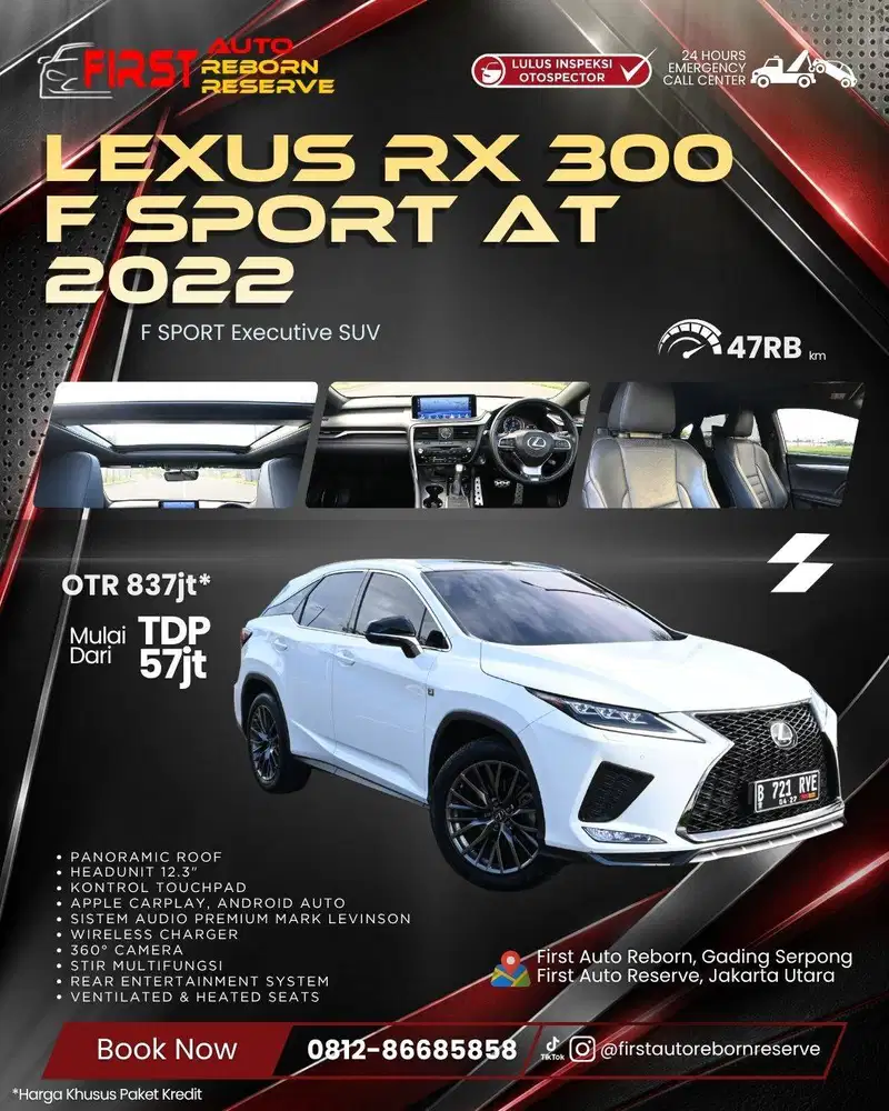 LEXUS RX 300 F SPORT AT 2022