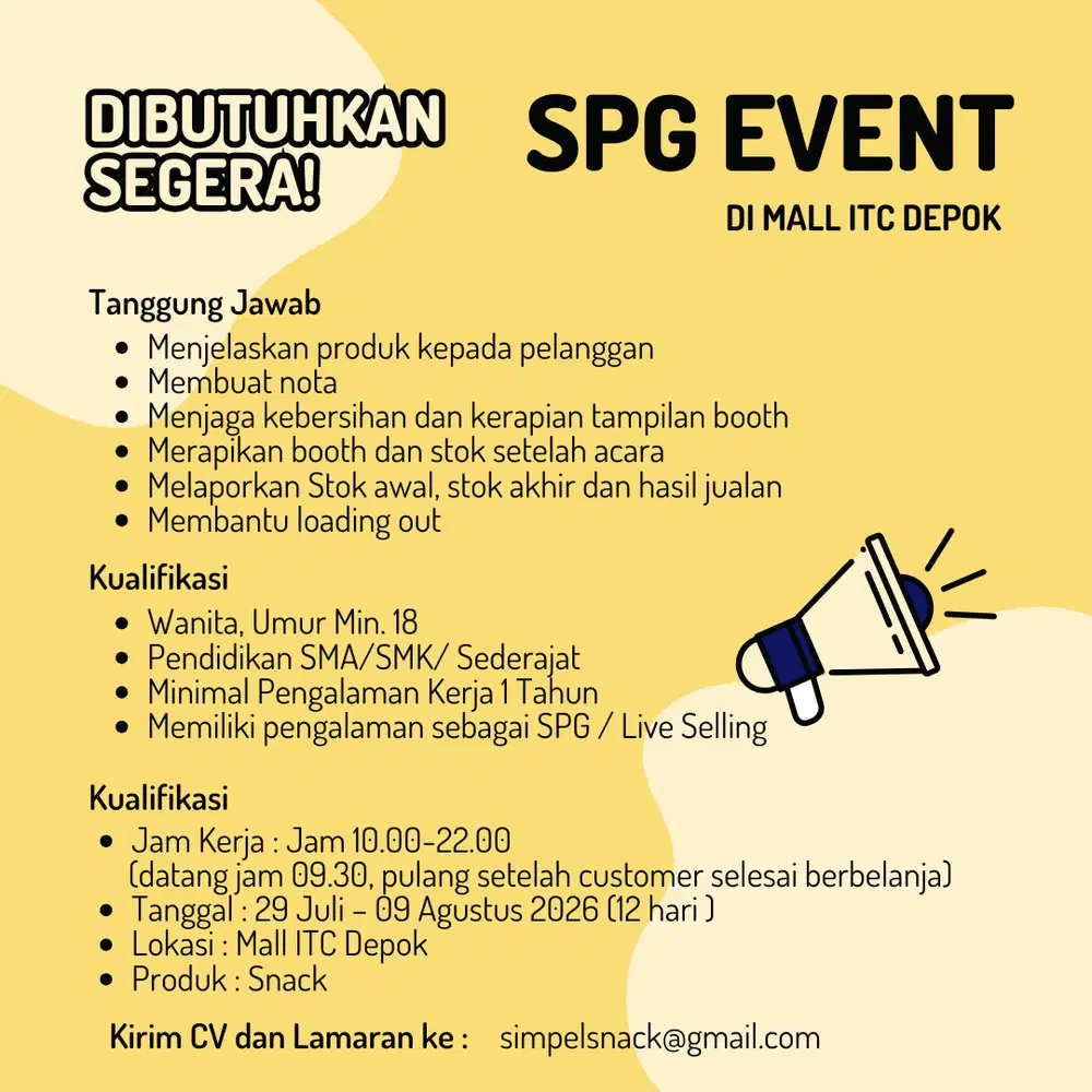 SALES PROMOTOR EVENT /SPG EVENT