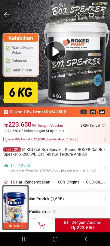 Cat sepeker murah bgt