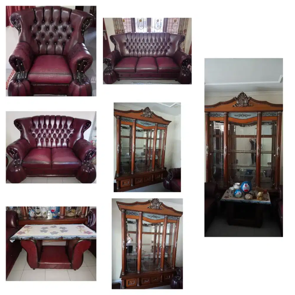 DIJUAL BORONGAN  FURNITURE LEMARIBPAJANGAN DAN KURSI SOFA