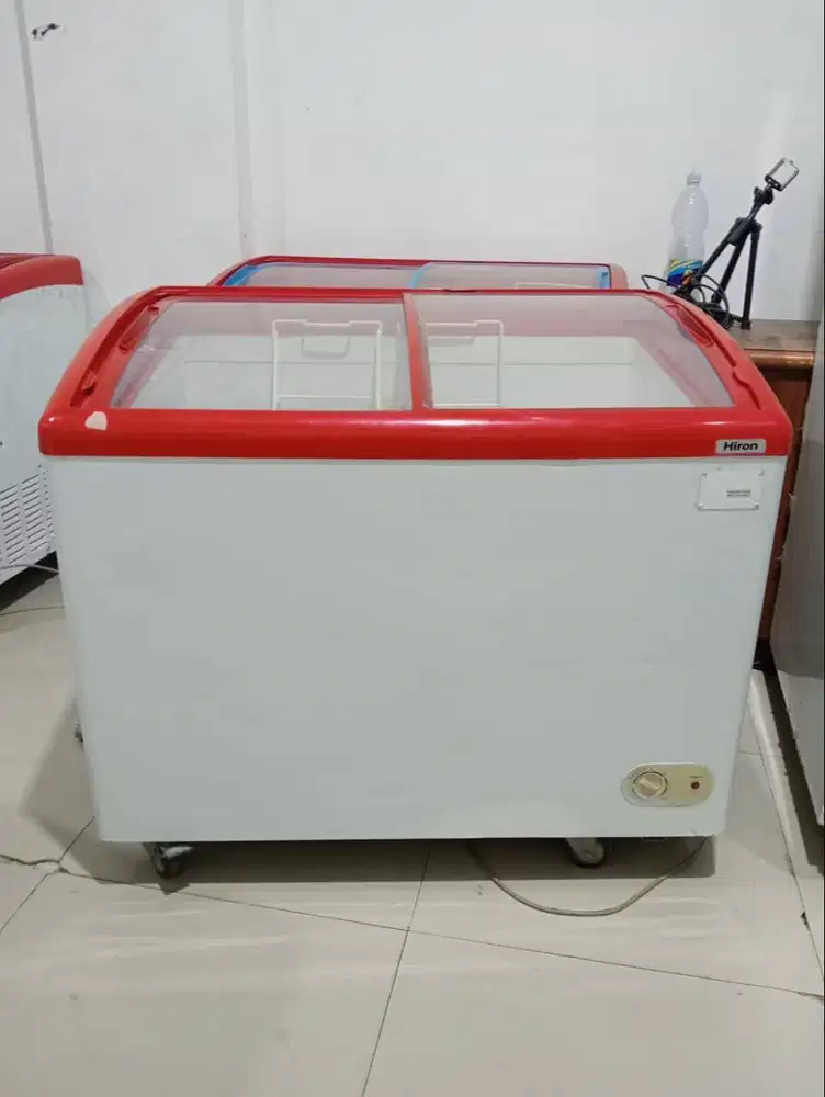 freezer sleding kaca bekas murah tinggal pakai