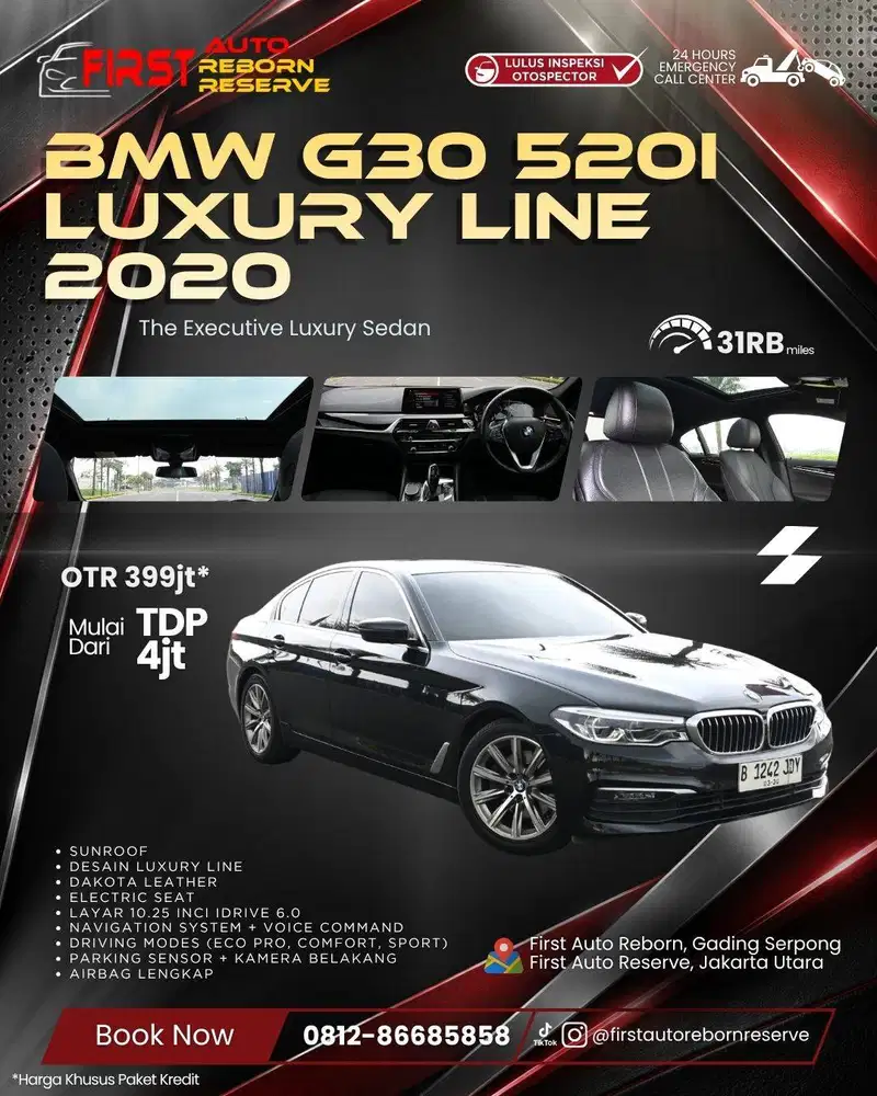 (TDP4jtan) BMW G30 520i Luxury Line 2020