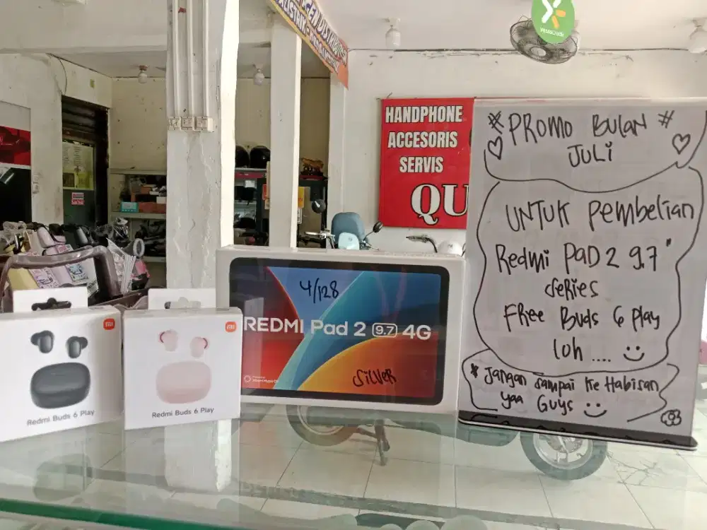 Promo khusus Pembelian Redmi Pad 2 9.7 Series free buds 6 play gess