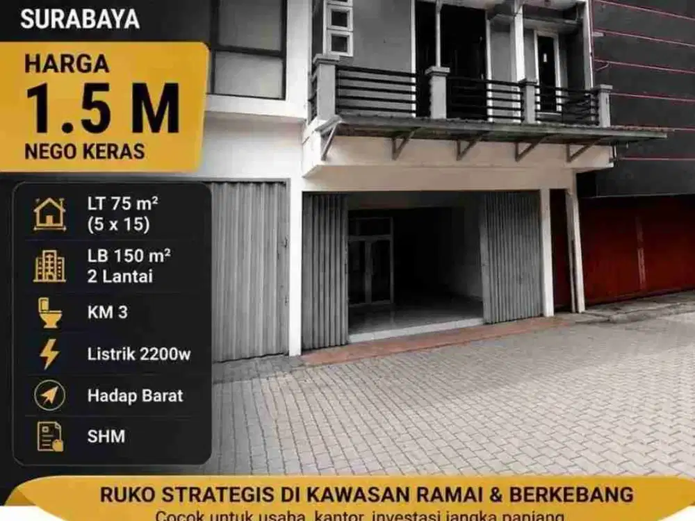 JUAL CEPAT RUKO MULYOSARI UTARA. PENAWARAN BERAPA PUN DI PERTIMBANGKAN