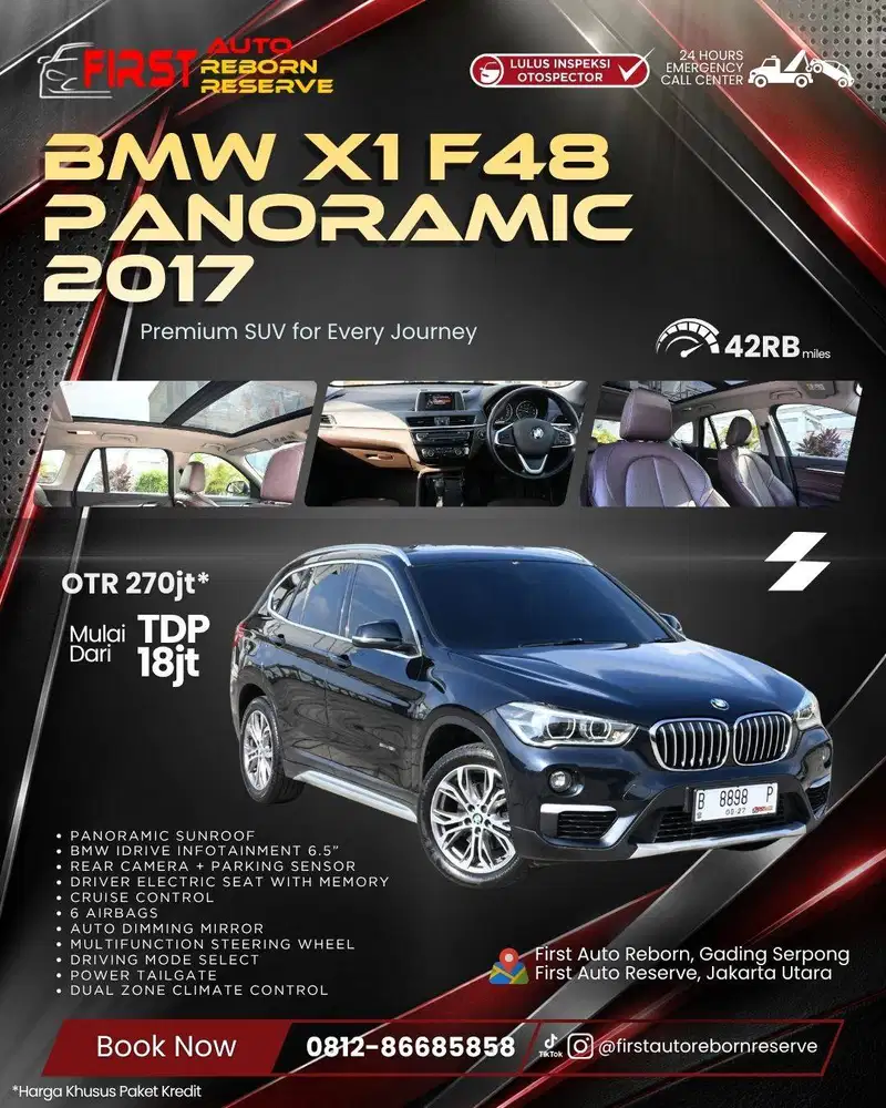 (TDP18jtan) BMW X1 F48 2017 Panoramic