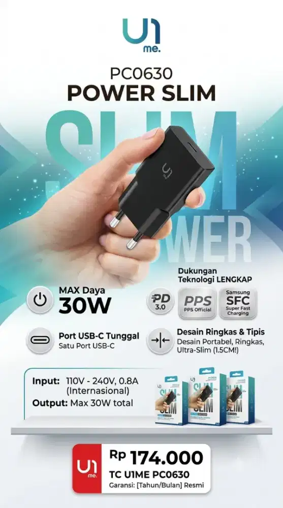 TC U1ME PC0630 POWER SLIM ADAPTOR
