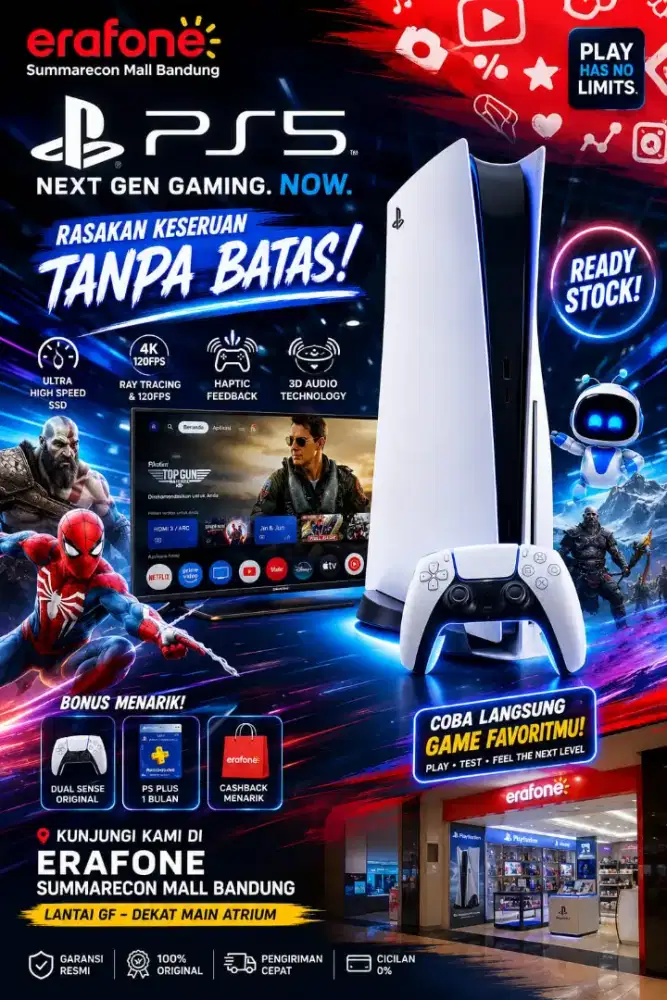 READY STOCK PlayStation 5 di Erafone Summarecon Mall Bandung!