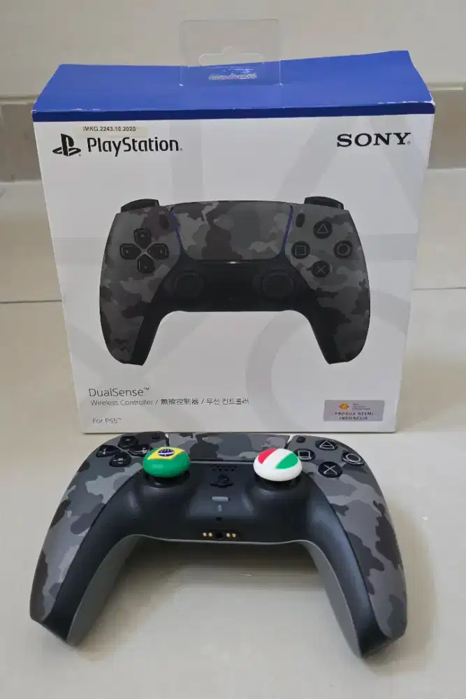 PS5 DualSense Wireless Controller - Gray Camouflage Edition- Sony Indo