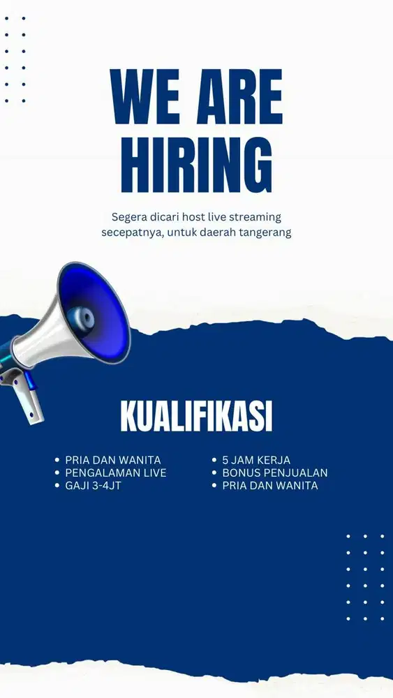 Dicari Host dan Co-Host Secepat Mungkin Daerah Tangerang!!!