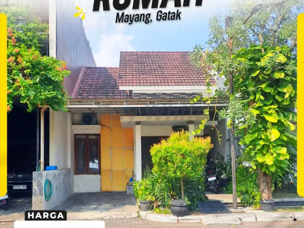 Dijual Rumah Minimalis Siap Huni Spesifikasi Cluster di Mayang Gatak Sukoharjo