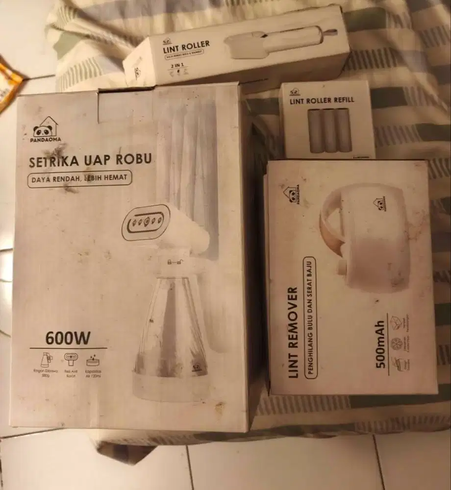 Setrika uap set penghisap bulu