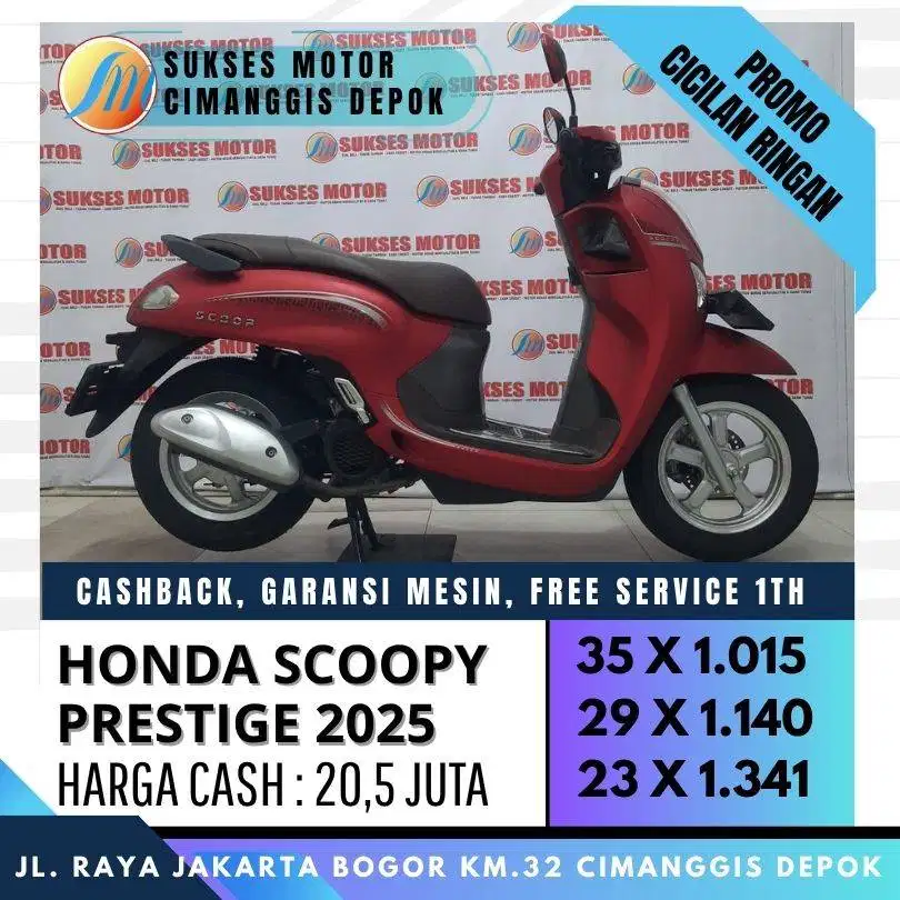 NEW SCOOPY PRESTIGE 2025 CASH KREDIT PROMO DP 500 [SUKSES MOTOR]