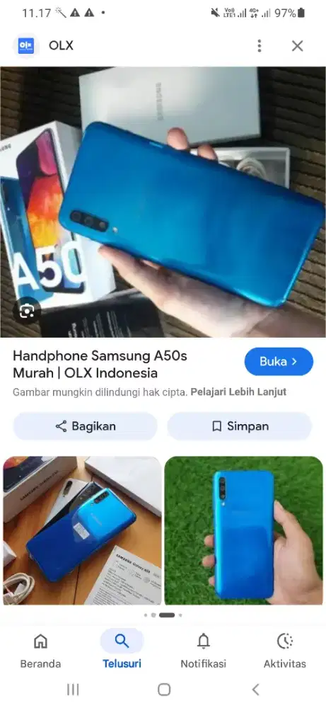 Jual Hp samsung a50 ram 4/64 500-600