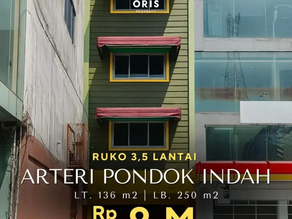 For Sale Ruko 3,5 Lantai Komersial Area, Lokasi Strategis - Arteri
