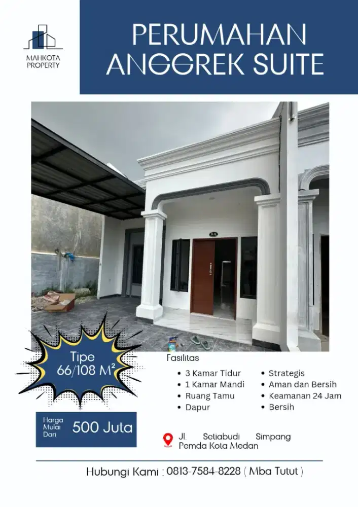 RUMAH 3 KAMAR TIDUR, PONDASI TINGKAT