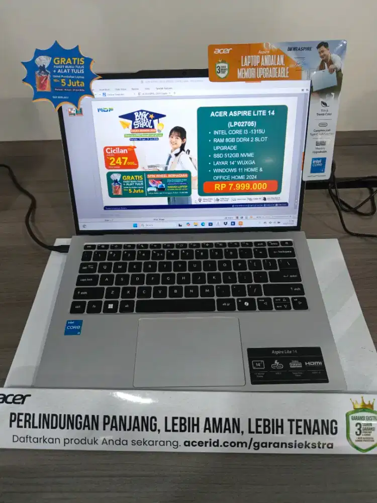 Kredit laptop Acer aspire lite 14 promo bebas 2x angsuran