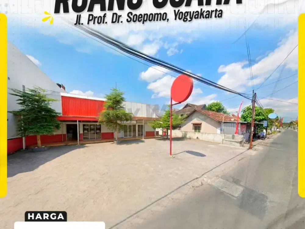 Dijual Ruang Usaha Komersial Luas Strategis Area Parkir Sangat Lega di Jl Prof Dr Soepomo Yogyakarta
