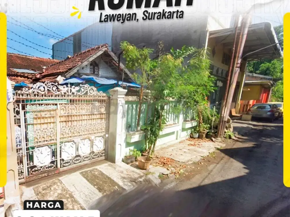 Rumah Strategis Tengah Kota Solo Sangat Terawat, Siap Huni di Laweyan Surakarta