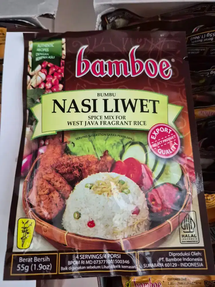 Hanya 50 Pcs Bamboe Nasi Liwet Original Bumbu Instan Bambu 55 gr