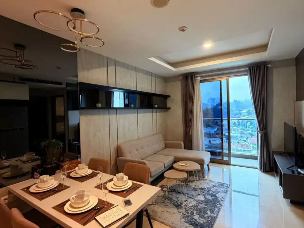 Y. DISEWAKAN APARTEMEN 2BR FURNISH HEGARMANAH RESIDENCE BANDUNG TIPE ONYX