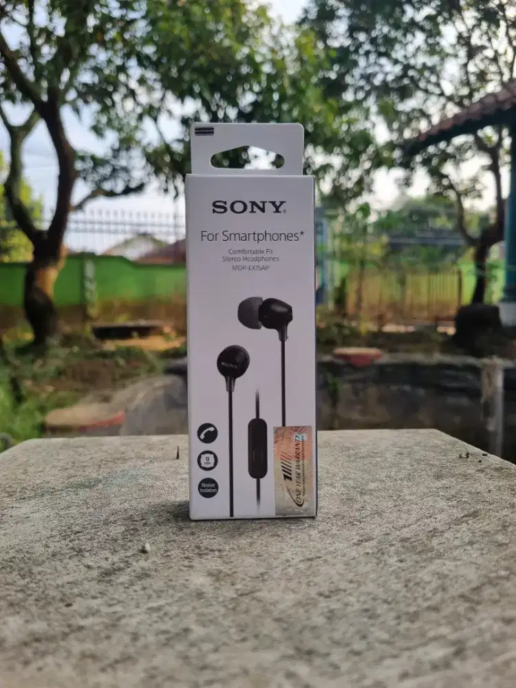 Headset SONY MDR-EX15AP in-Ear w/ Microphone • 100% NEW ORIGINAL •