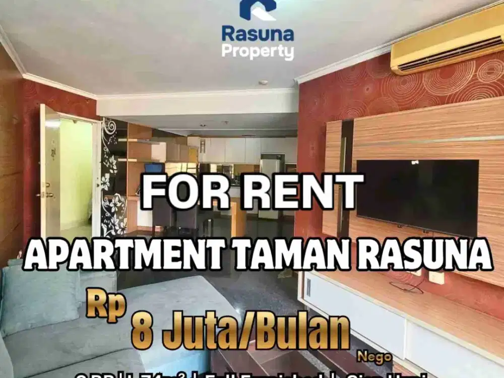 Disewakan, Apartemen Taman Rasuna, 2 BR, Full Furnished, T 16 , Lt 27