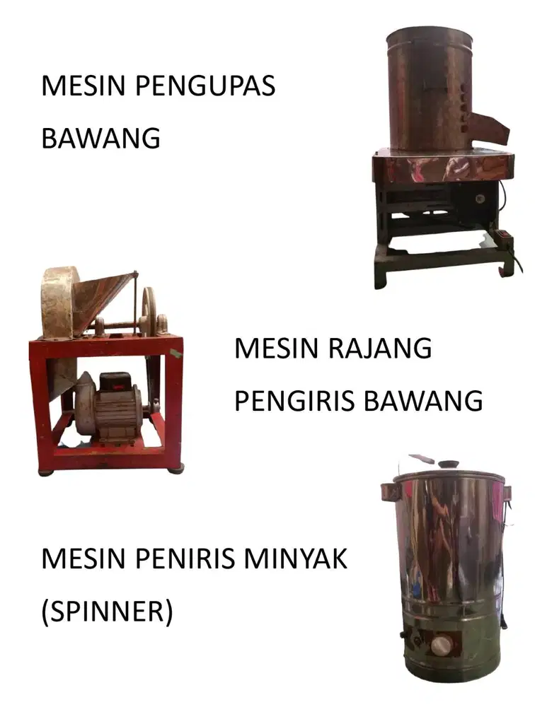 Paket Mesin Industri Produk Bawang Goreng