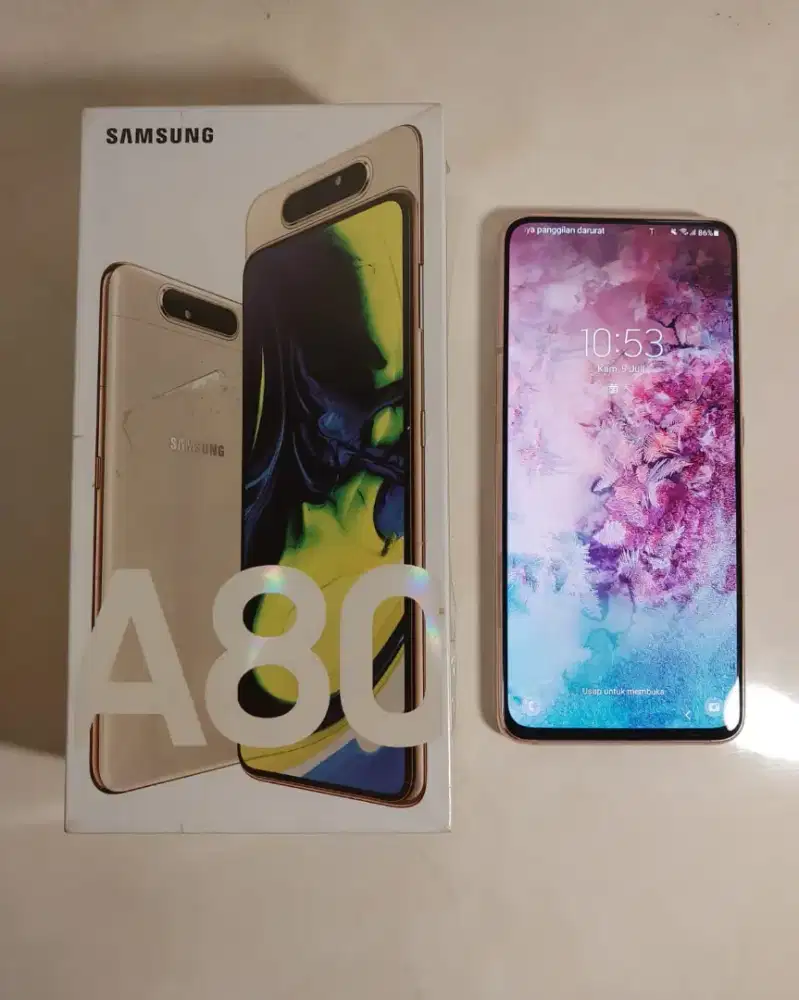 Hp samsung A80 second lengkap box charger