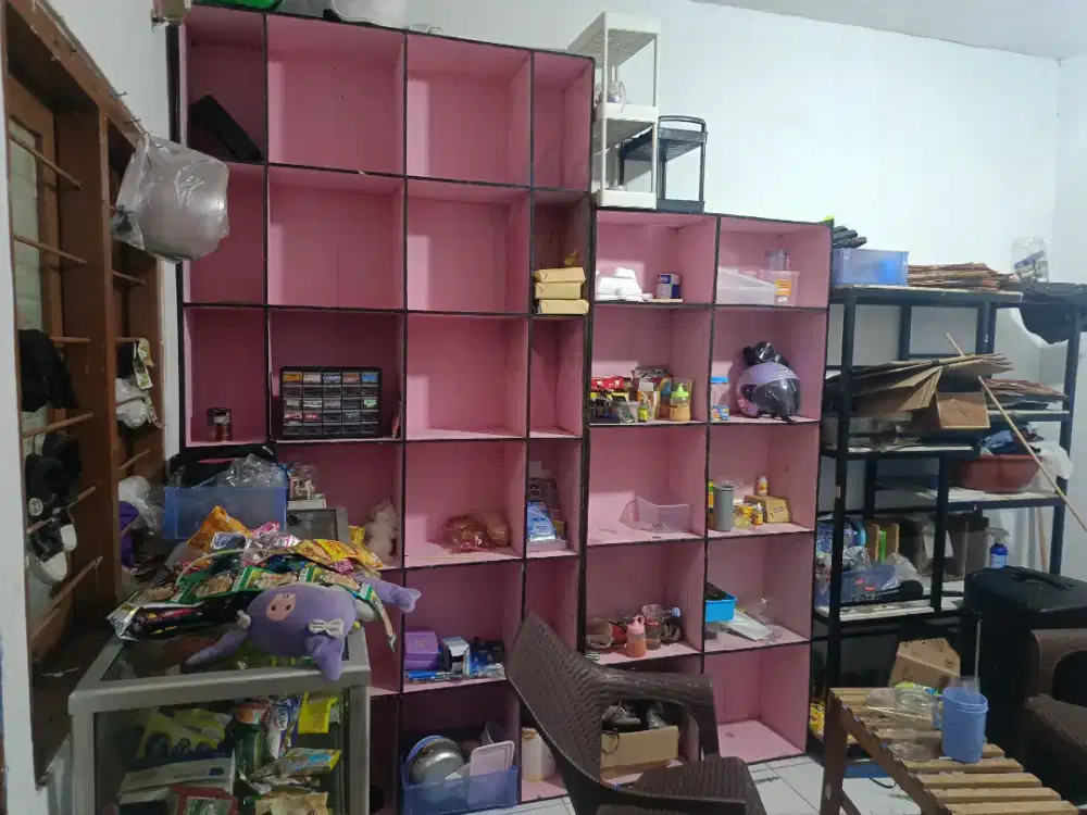 Rak dari triplek 12cm kokoh,rak besi holo ada etalase 2