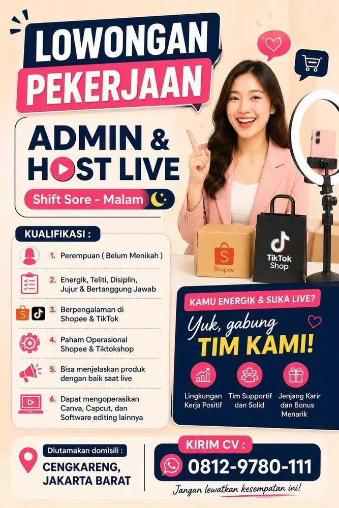 Loker : Admin & Host Live