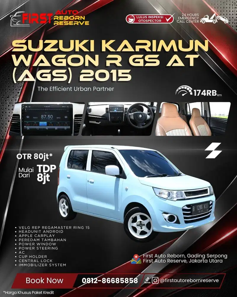 (TDP8jt) Suzuki Karimun Wagon R GS AT (AGS) 2015