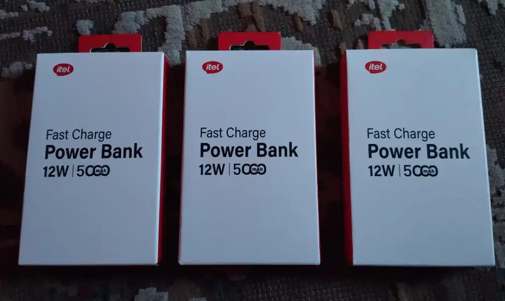 POWERBANK ITEL 5000 MAH FAST CHARGING GARANSI RESMI
