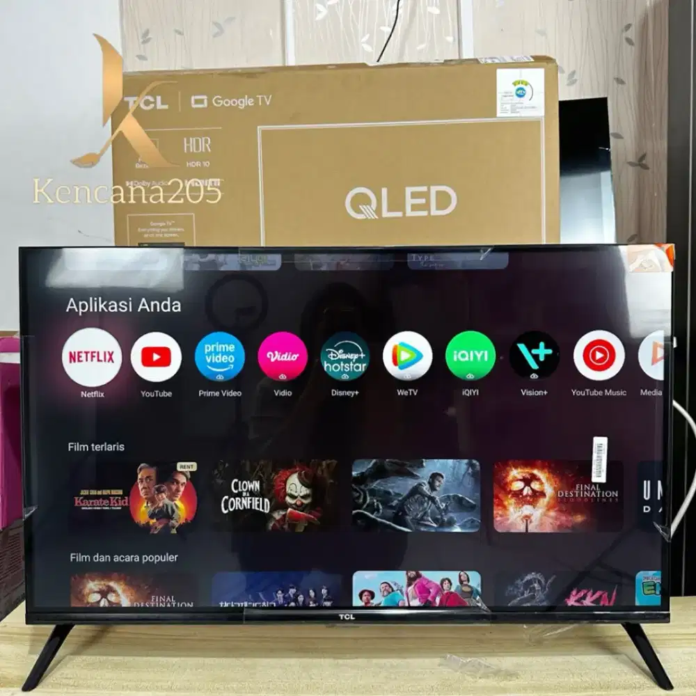 Google TV TCL 32in Q LED Seri Terbaru Mulus Kaya Baru