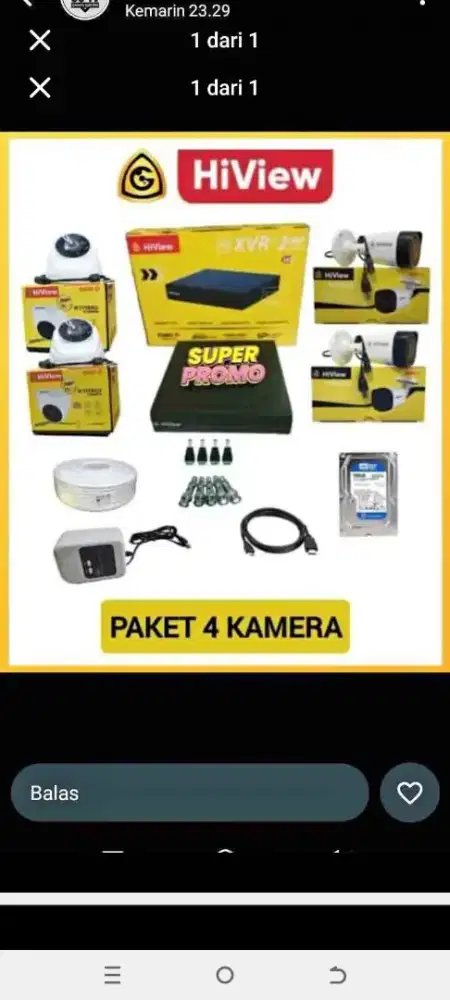 Pasang Camera cctv paket Indoor Outdoor Jasinga