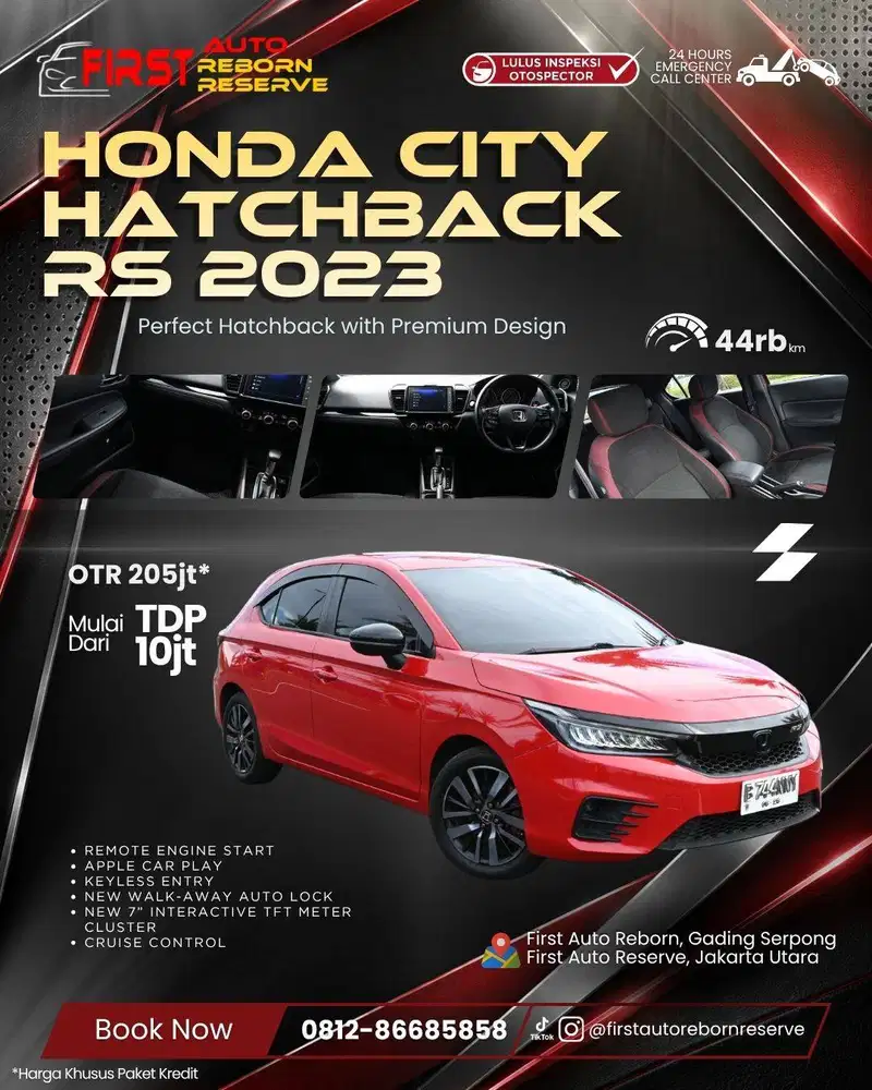 (Tdp10jtan) Honda City Hatcback RS 2023