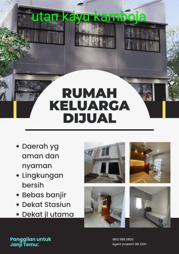 Di jual Rumah Murah 2 lt 450 jutaann 5 menit Kampus UNJ Jakarta