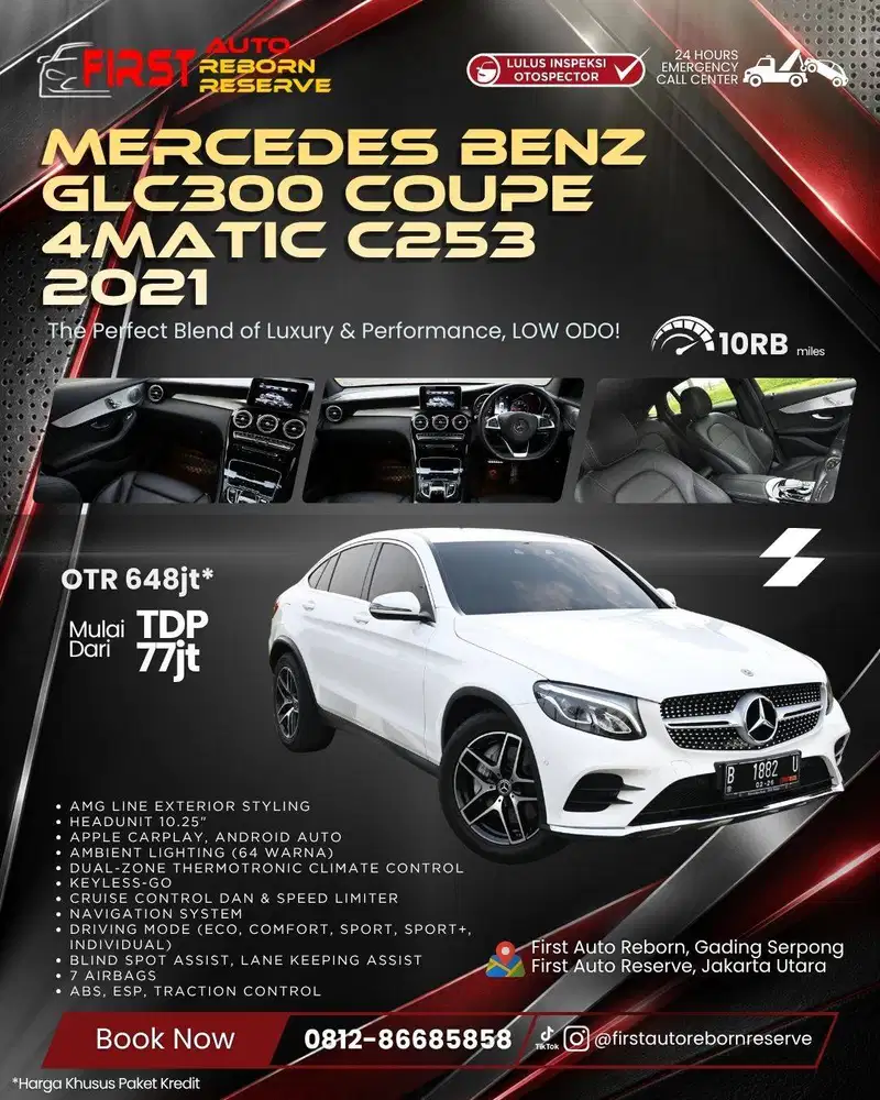 (LOW ODO) Mercedes Benz GLC300 Coupe 4Matic C253 2021