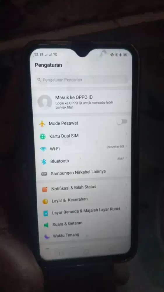 Oppo a5s black. Ram.3. minus pemakain