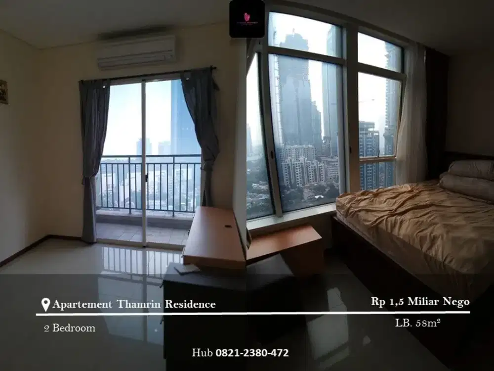 Dijual Apartement Thamrin Residence Mid Floor 2BR Full Furnished